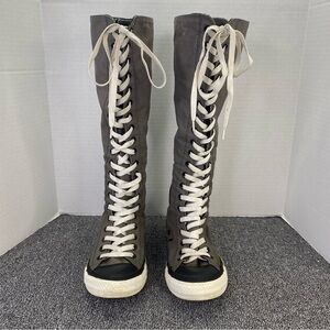Converse Chuck Taylor All Star XX-Hi Knee-High Grey Sneakers Bows Polka Dots 8.5